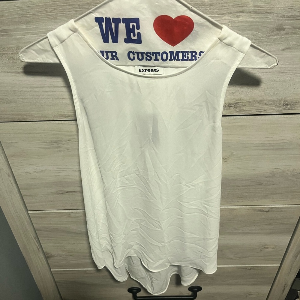 Brand new Express white racer back